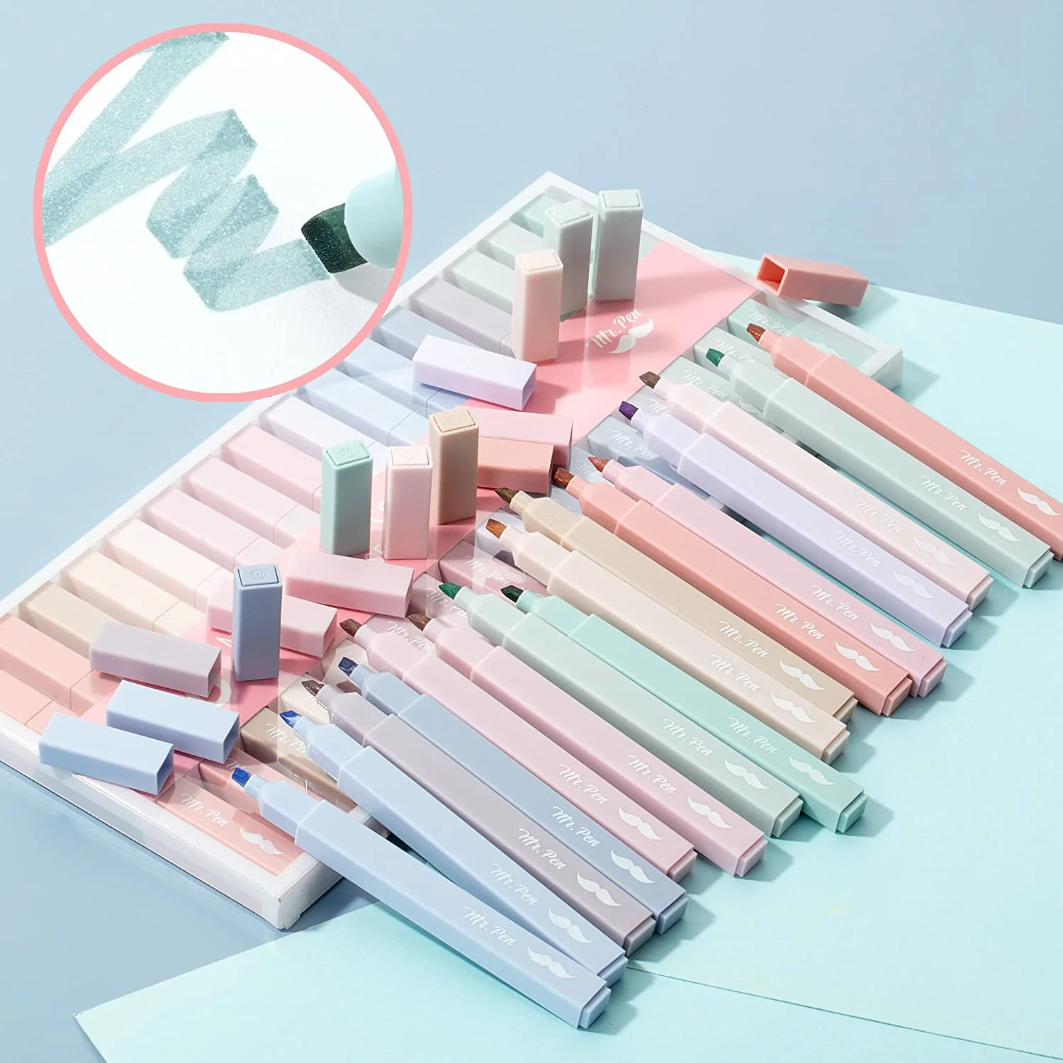 Aesthetic Highlighters, 16 Pack, Assorted Colors, No-Bleed Ink, Chisel Tip, Cute Bible-Safe Study Supplies - Image 17