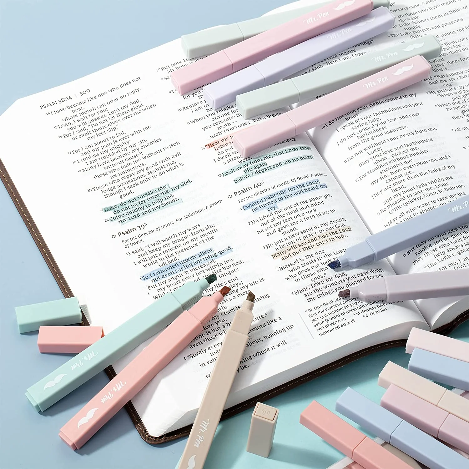 Aesthetic Highlighters, 16 Pack, Assorted Colors, No-Bleed Ink, Chisel Tip, Cute Bible-Safe Study Supplies - Image 19