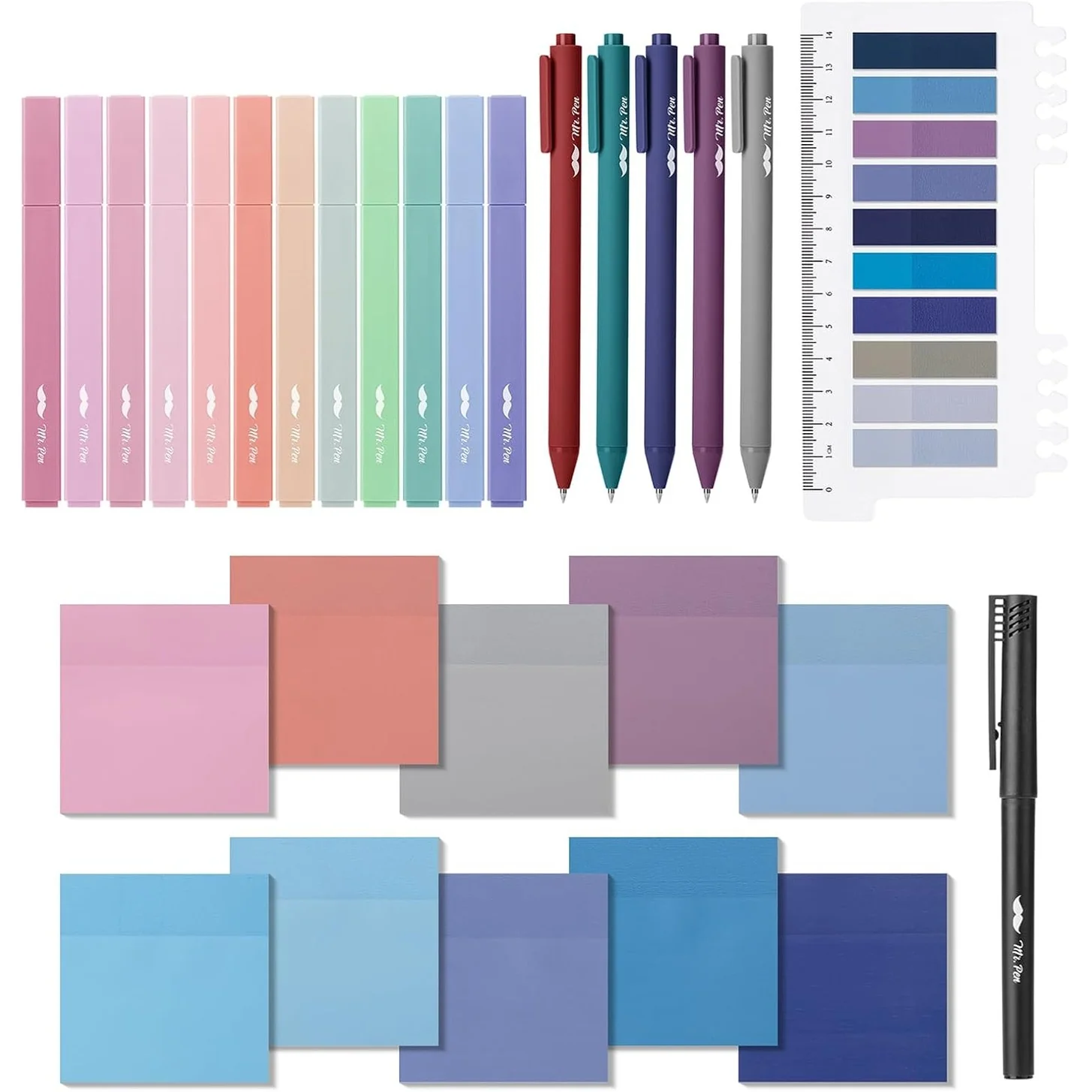 Aesthetic Book Annotation Kit, 38 Pcs, Highlighters, Gel Pens & Sticky Notes Set - Image 19