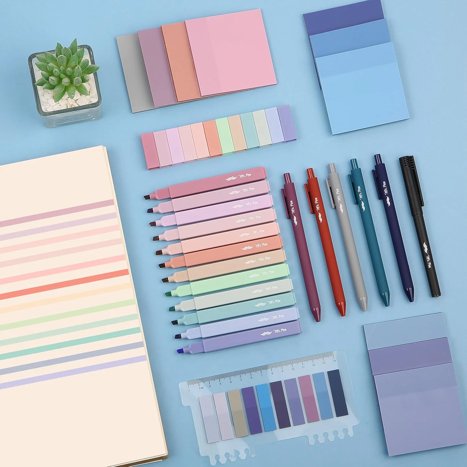 Aesthetic Book Annotation Kit, 38 Pcs, Highlighters, Gel Pens & Sticky Notes Set - Image 24