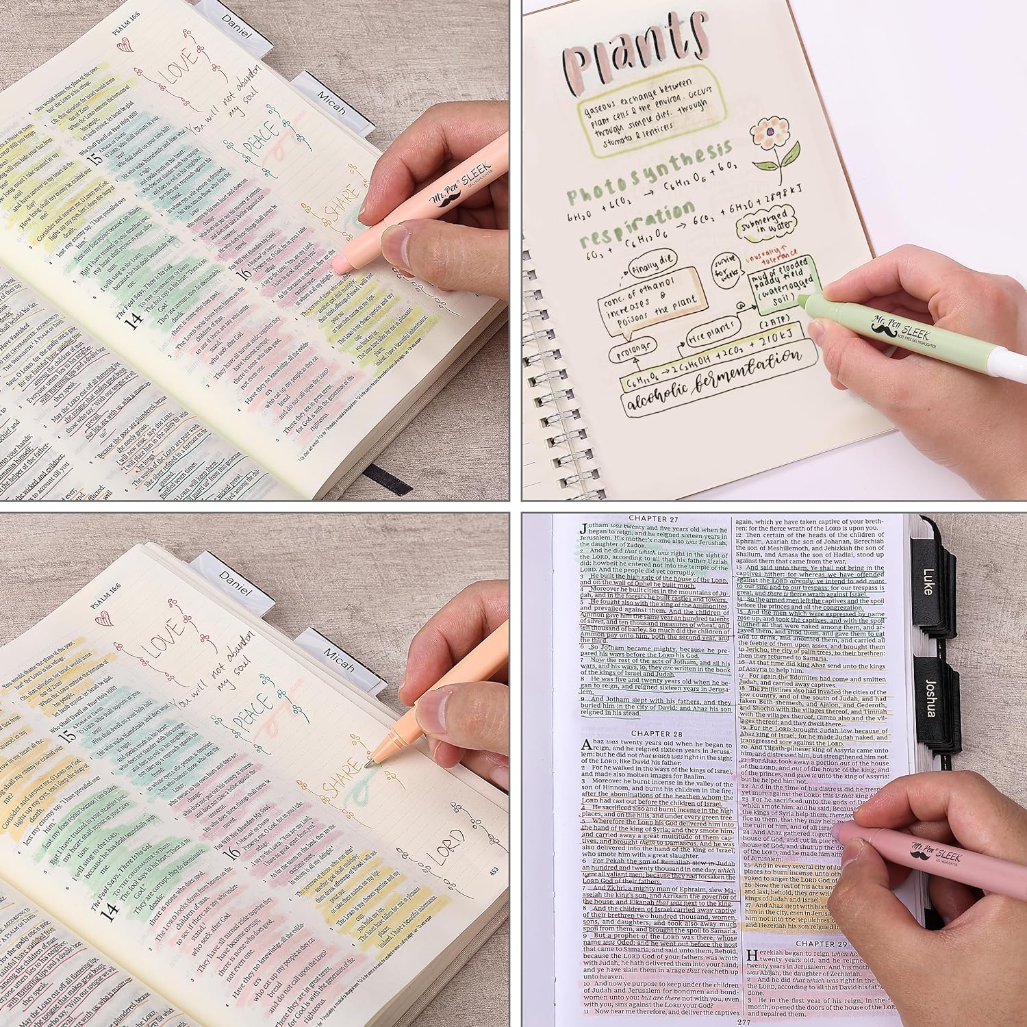 Aesthetic Gel Highlighters and Pens No Bleed, 12 Pack, Pastel Colors Bible Highlighters and Pens No Bleed, Bible Pens No Bleed Through, Bible Highlighter, No Bleed Highlighters - Image 8
