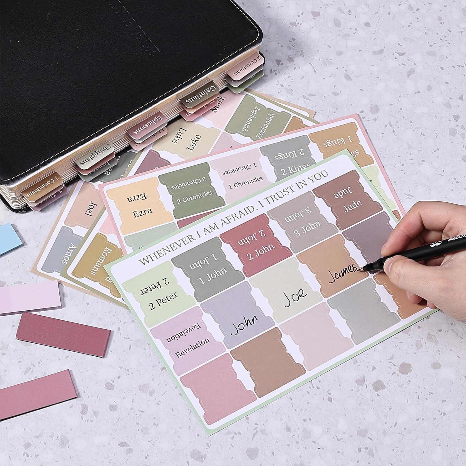 Bible Journaling Kit, 31 Pcs — Pens, Highlighters, Tabs, Bookmarks & Sticky Notes, No Bleed Bible Study Set - Image 6