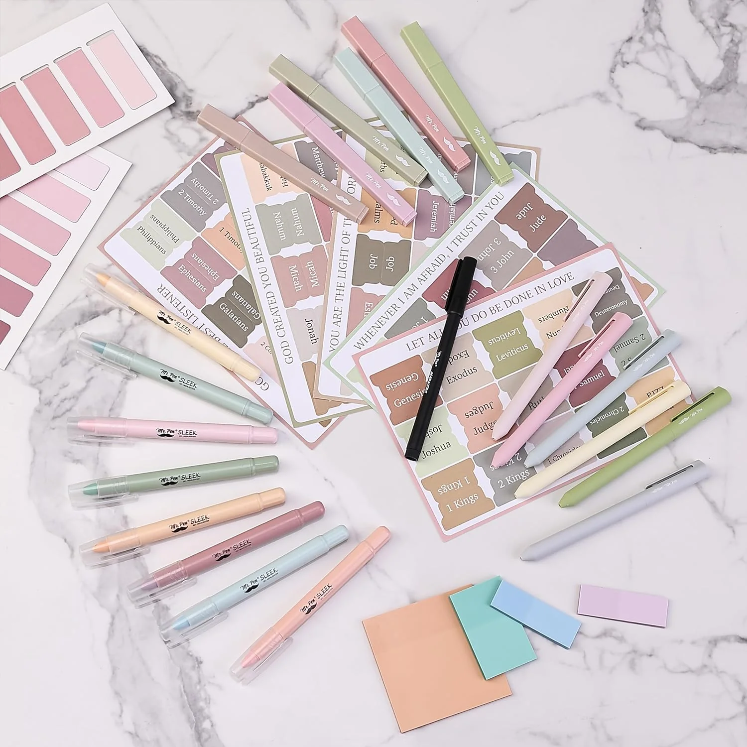 Bible Journaling Kit, 31 Pcs — Pens, Highlighters, Tabs, Bookmarks & Sticky Notes, No Bleed Bible Study Set - Image 7