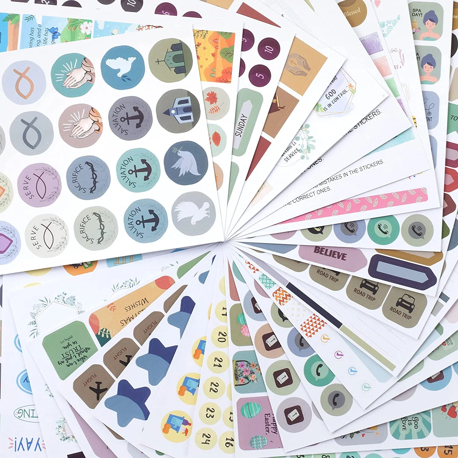 Christian & Bible Journaling Stickers, 31 Sheets, 1034 pcs - Image 10