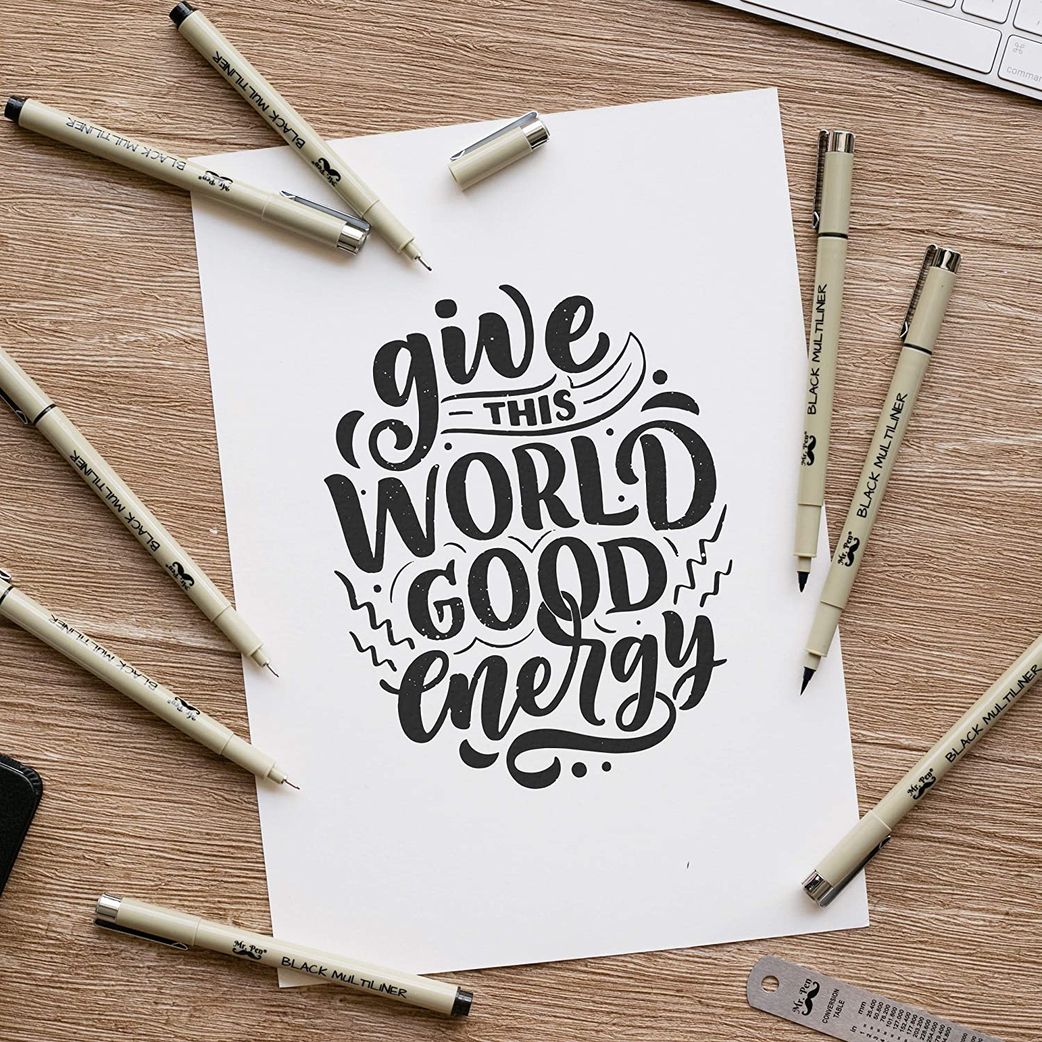 Fineliner Drawing Pens, 8 Pack Black Multiliner Set, Waterproof Ink for Sketching, Notes & Bible Journaling - Image 5