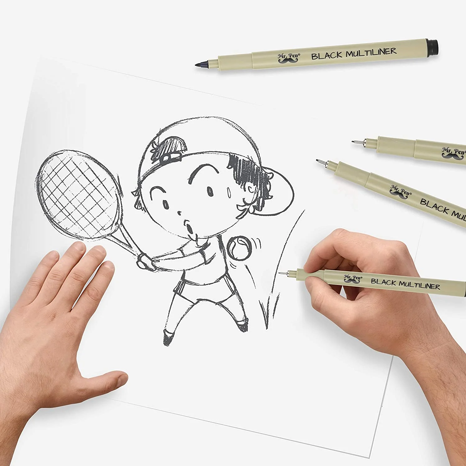 Fineliner Drawing Pens, 8 Pack Black Multiliner Set, Waterproof Ink for Sketching, Notes & Bible Journaling - Image 7