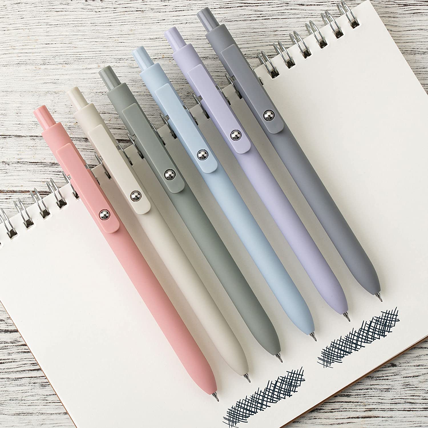 Mr. Pen - Retractable Fine Point Gel Pens, 6 Pack, Morandi Barrels, Fast Dry Ink, Cute Aesthetic Pens for Journaling - Image 9