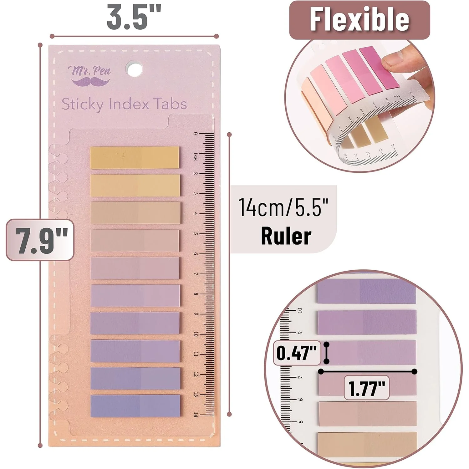 Sticky Tabs 3200 Pcs, Colorful Transparent Book Tabs, Page Markers, Index Tabs for Notes & Organizing - Image 3