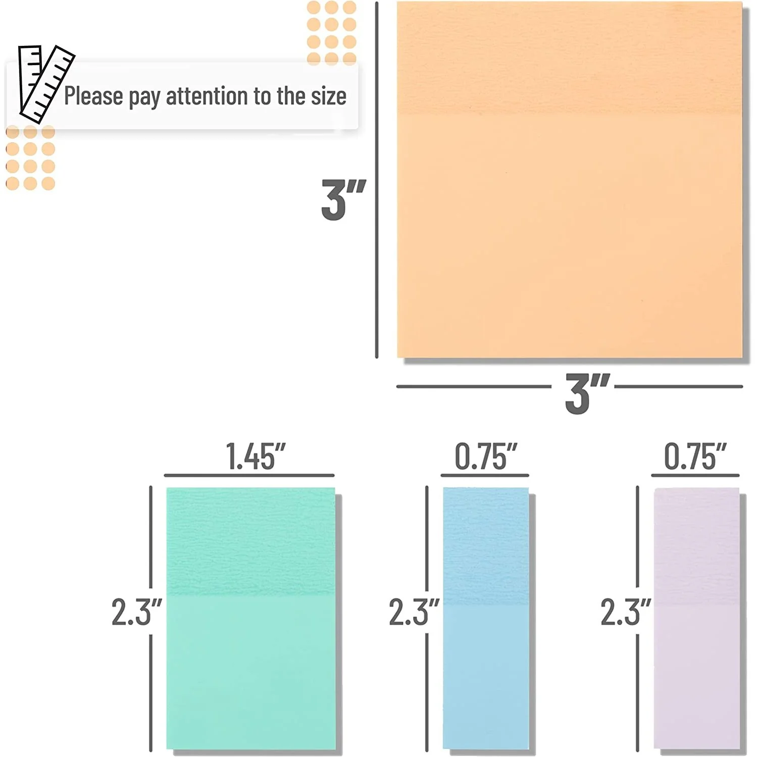 Transparent Sticky Notes with Pen, 200 Pastel Sheets for Bible Journaling, Study & Books - Image 3