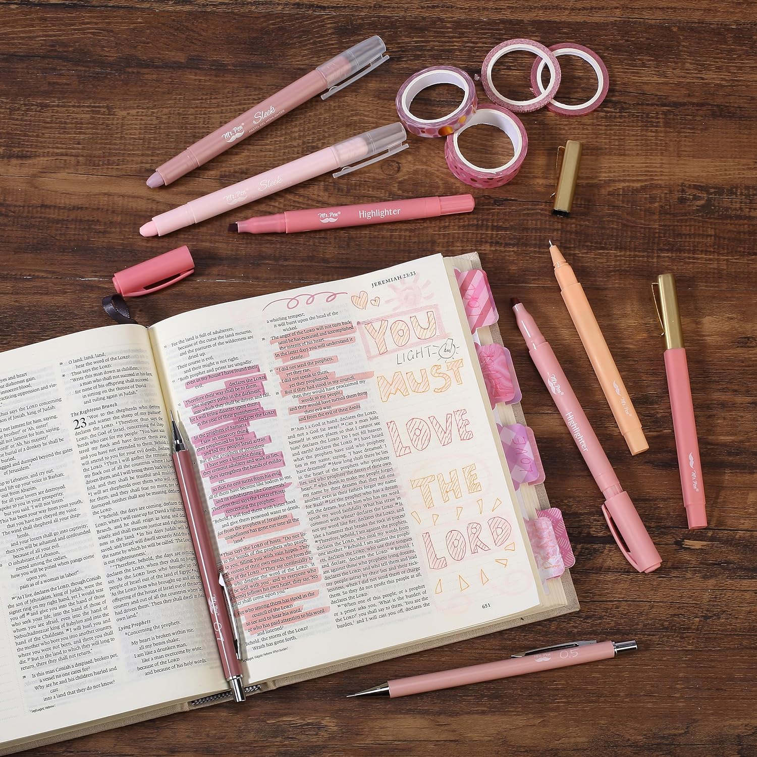 Bible Journaling Kit, Bible Highlighters and Pens No Bleed, Bible Study Kit, Journaling Kit for Women and Gift, Bible Tabs and Highlighter Set - Image 9