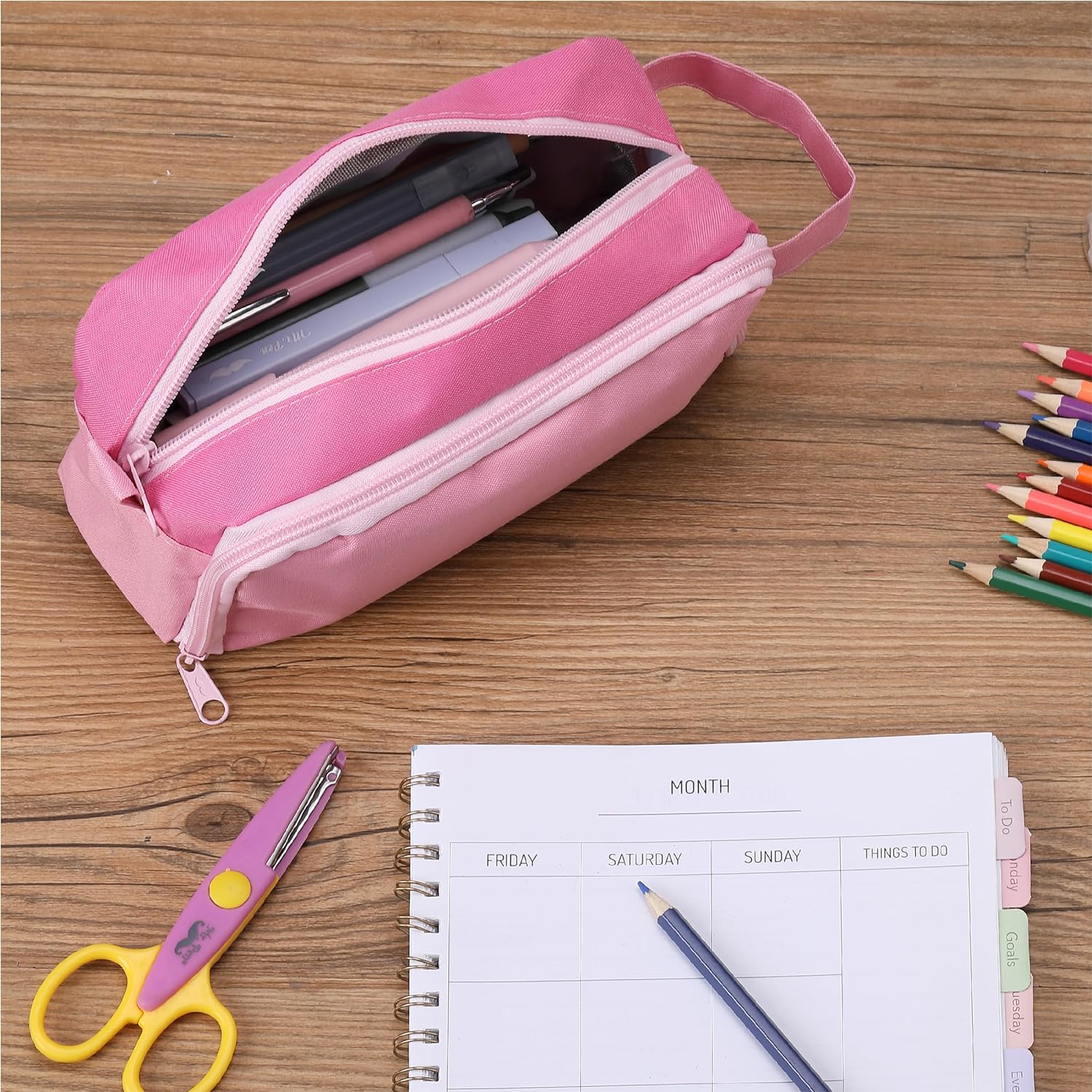 Large Capacity Pencil Case, 5 Color Options, Pencil Pouch, Pencil Bag, Pen Case, Pen Pouch, Pen Bag, Pencil Pouches, Pencil Bags, Green Pencil Case, School Pencil Case, College Pencil Case - Image 7