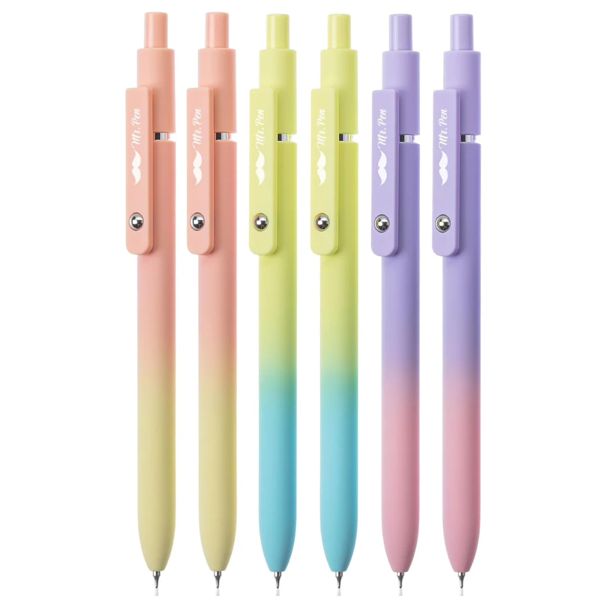 Retractable Gel Pens, 6 or 12 Pack, Morandi & Vintage Barrels, Black Ink, Fine Point 0.5mm, Fast Dry - Image 14