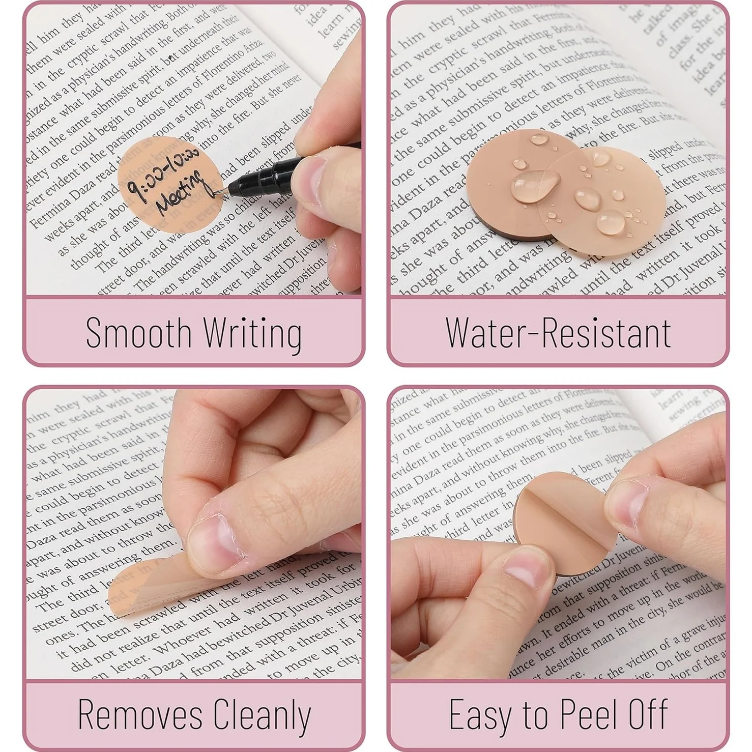 Transparent Round Sticky Notes, 560 Pcs, Assorted Colors, 28mm, Sticky Tabs with Quick-Dry Pen - Image 23