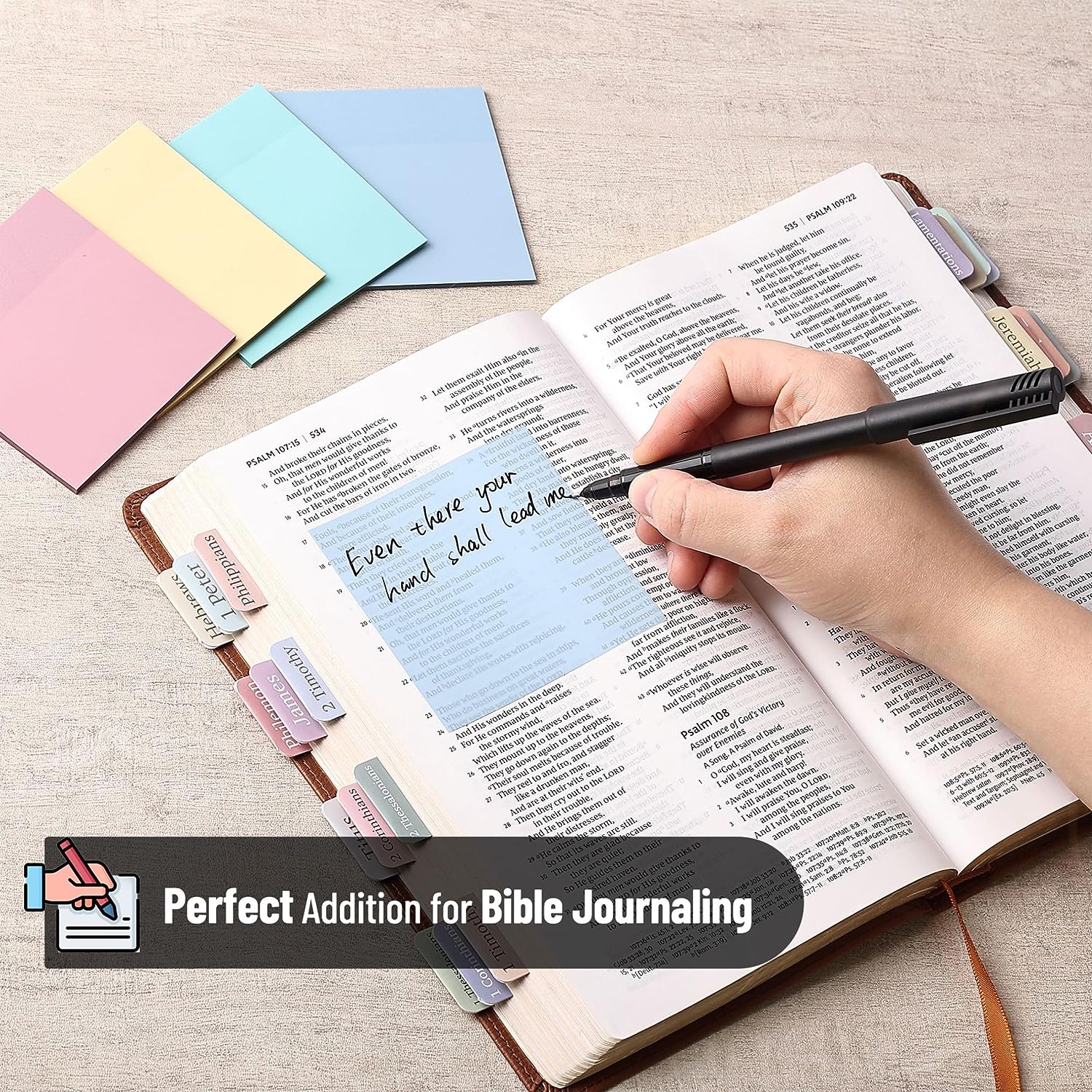 Transparent Sticky Notes 3"x3", 200 Sheets, Morandi Colors, 4 Pads with Quick-Dry Pen - Image 4