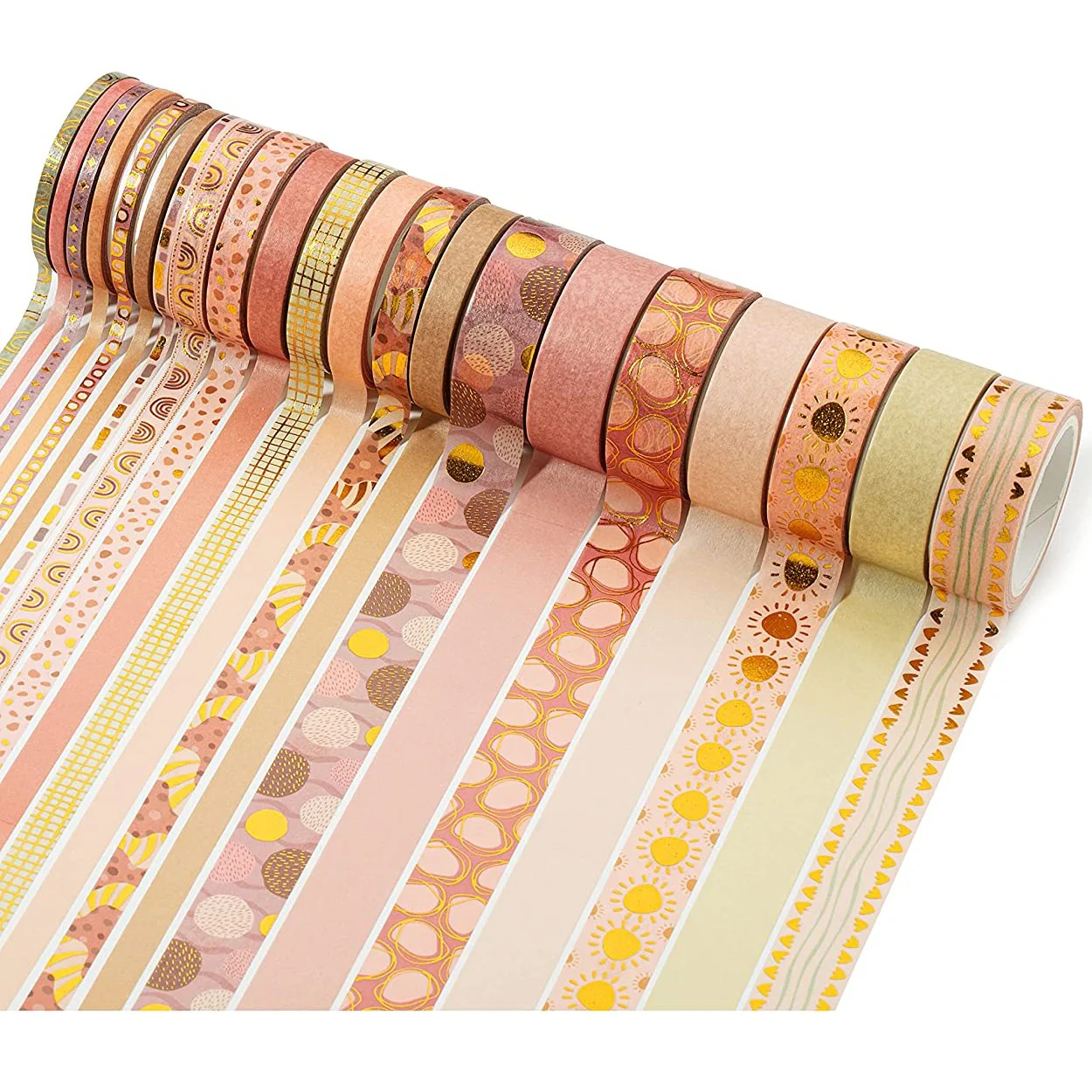 Washi Tape Set, 21 Roll, Boho Design, Decorative Tape, Washi Tapes, Cute Washi Tape, Cute Tape, Colored Tape, Scrapbook Tape, Washi Tape Cute, Washi Tape for Journaling, Craft Tape - Image 10
