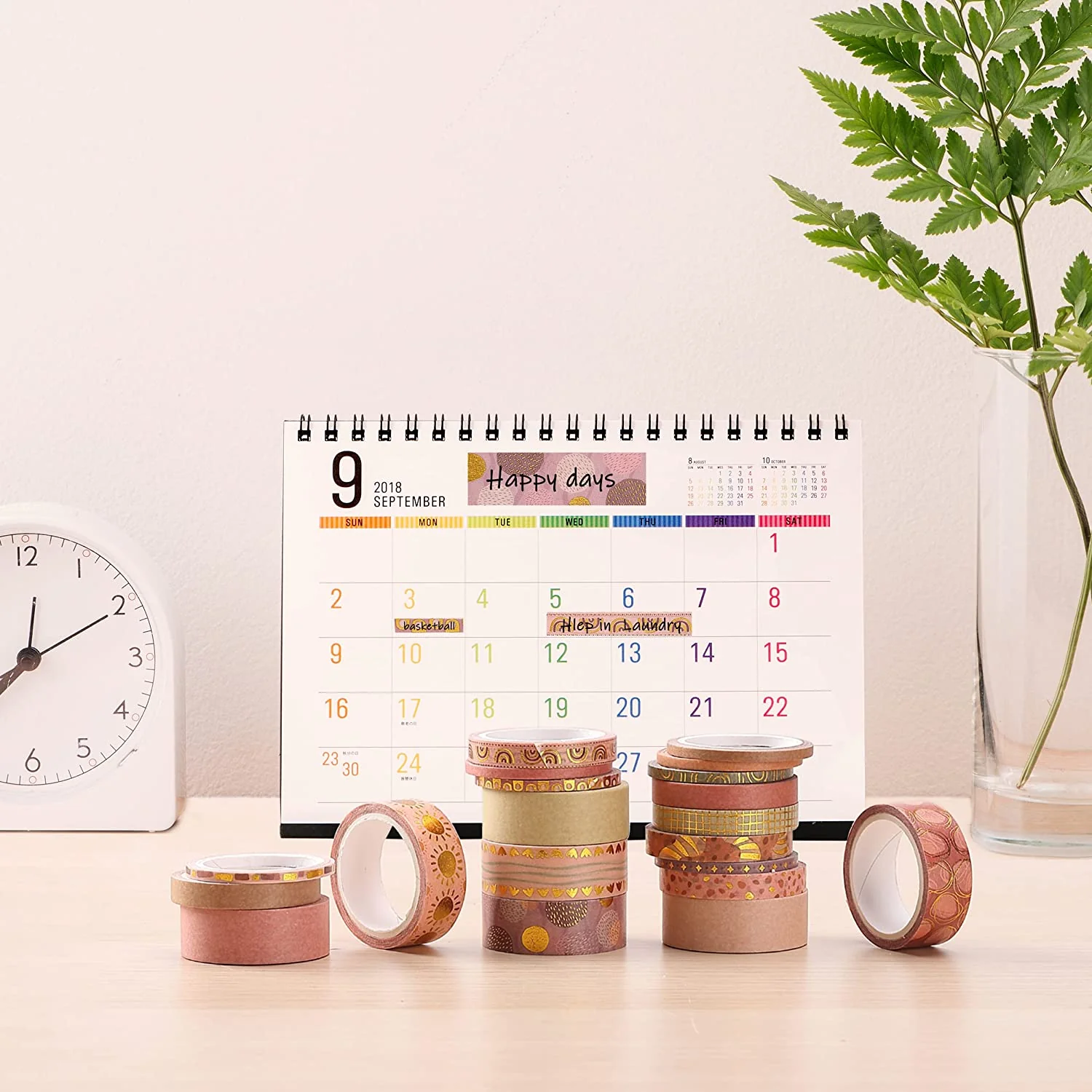 Washi Tape Set, 21 Roll, Boho Design, Decorative Tape, Washi Tapes, Cute Washi Tape, Cute Tape, Colored Tape, Scrapbook Tape, Washi Tape Cute, Washi Tape for Journaling, Craft Tape - Image 15